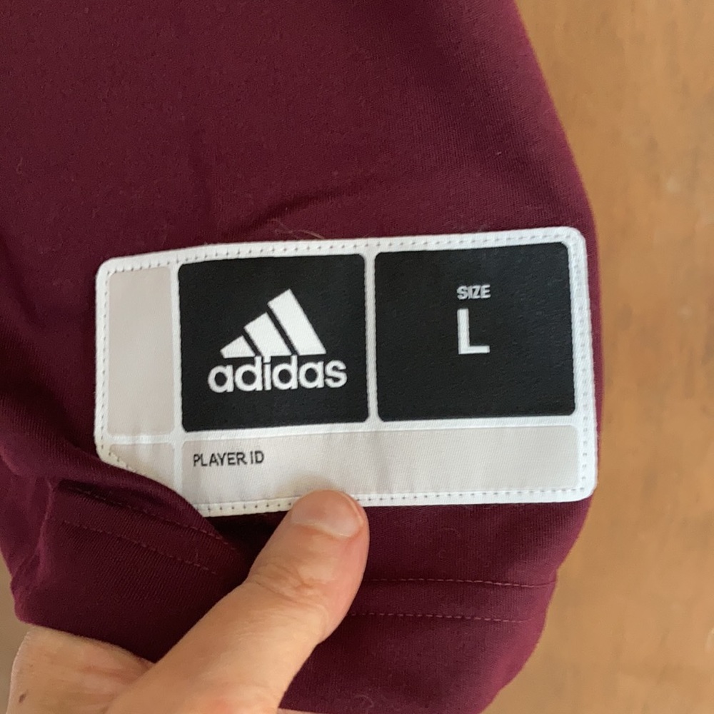 Relisted adidas maroon white performance tank team jersey S or L - Picture 10 of 16